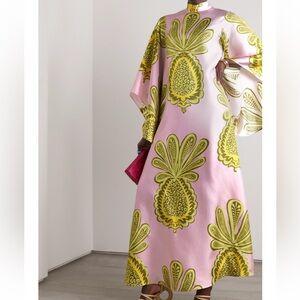 La DoubleJ Magnifico printed silk twill maxi dress